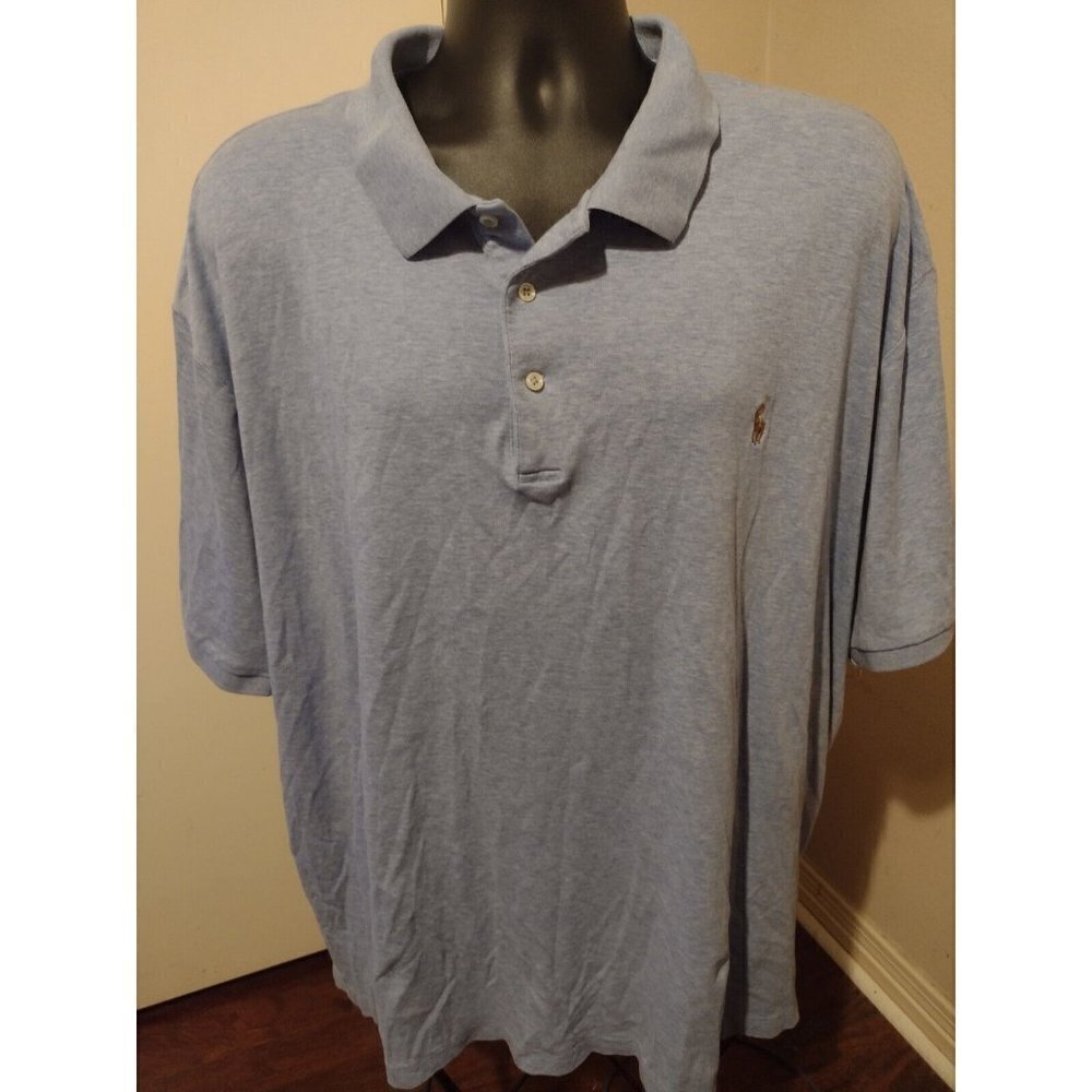 Polo Ralph Lauren Polo Shirt Blue Men's Size 4XB Big and Tall Short Sleeve